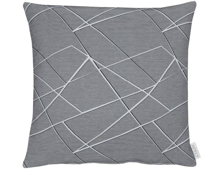 Dekokissen APELT Vio Gr. 1, grau (grau, gemustert), B:45cm H:5cm L:45cm, Leinen, Polyester, Dekokissen_Sitzkissen_Kissenhüllen, Dekokissen, Kissenhülle mit Füllung, 1 Stück