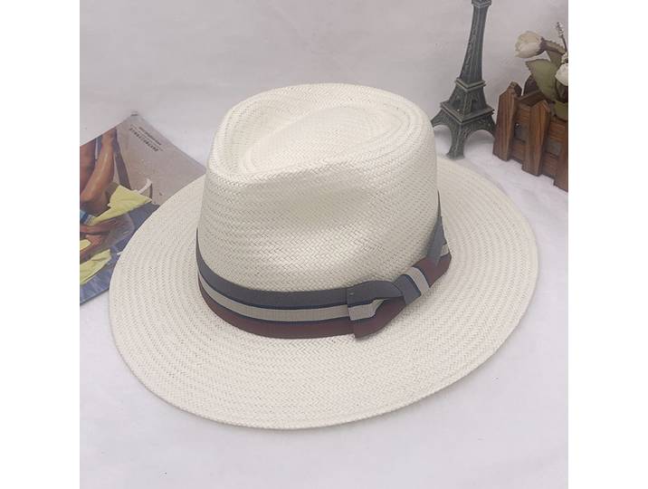 Chapeau de paille fin de style coréen pour femmes, chapeau de soleil de voyage assressenti, bord plat, ander, produit en usine, à la mode