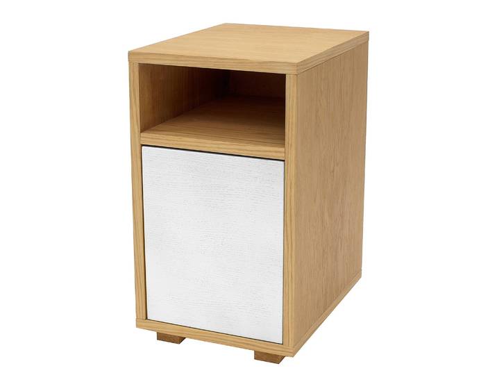 Nachttisch Slim 30 x 53 x 40cm Weiß/Weiß