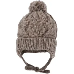 maximo Winter-Strickmütze mit Bommel, braun, 51