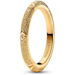 Pandora 163322C01 Ring für Damen Struktur & Steine Goldfarben, 62/19,7