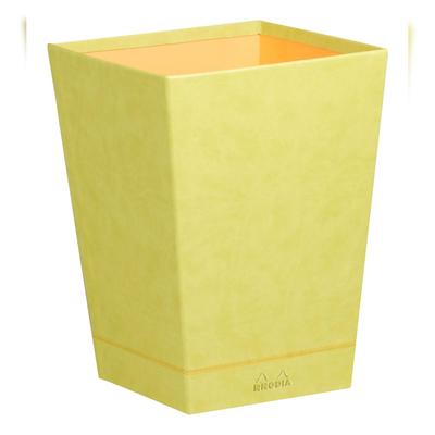 Rhodiarama Papierkorb aus Kunstleder, 27x27x32cm - Anisgrün 318826C