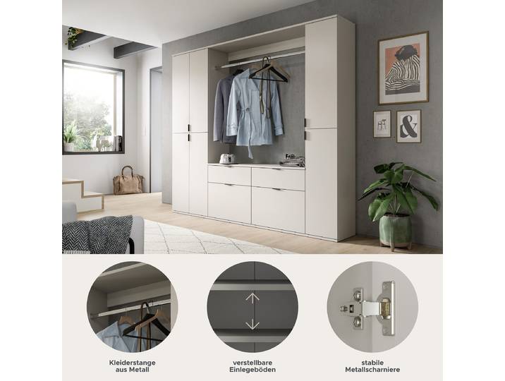 Ensemble de rangement 5 pièces 212cm Beige/Cachemire