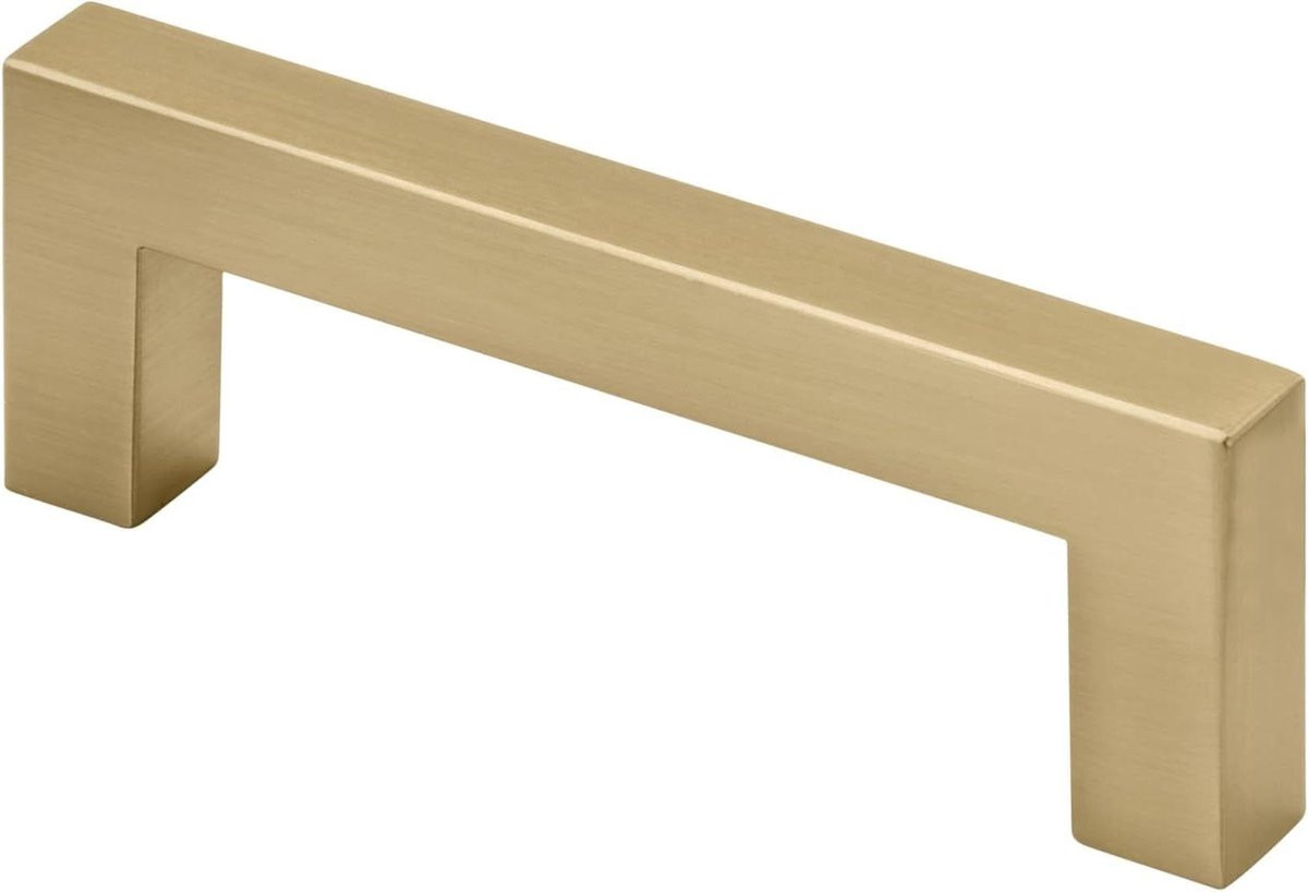 Kastgreep Ladehandvat Meubelgreep Champagne Brons Aluminium 76 mm Center-to-Center