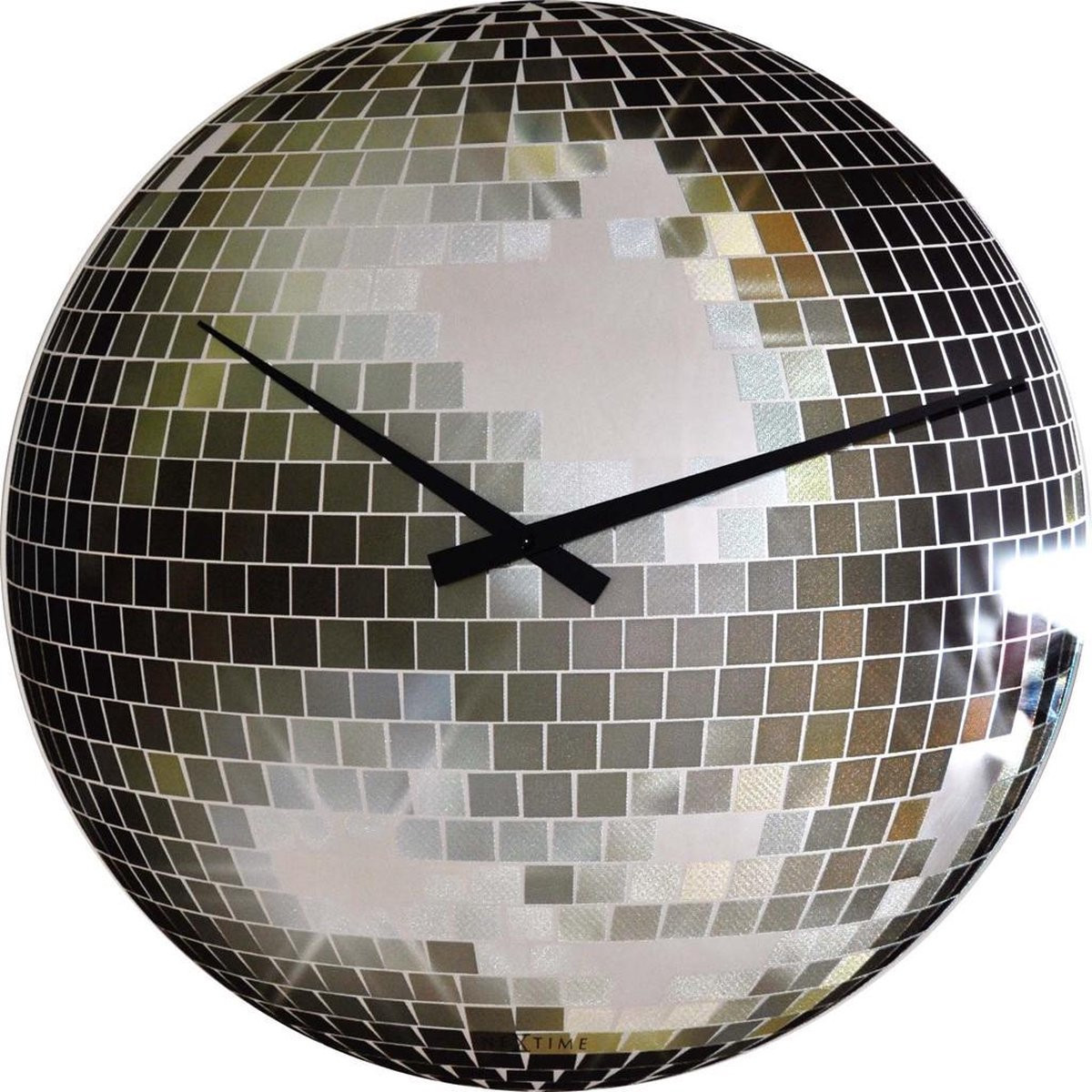 NeXtime Disco wandklok zilver - Analoog
