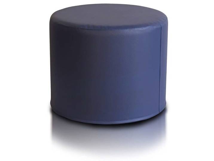 Pouf Tabouret Roller Pouf Tabouret en Simili-Cuir Ultra léger Housse amovible Bleu E11 Ecopuf