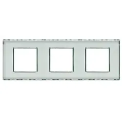 Legrand LND4802M3KR Abdeckrahmen LIVINGLIGHT: 3-fach, 2 + 2 + 2 Module, Farbe: Kristall