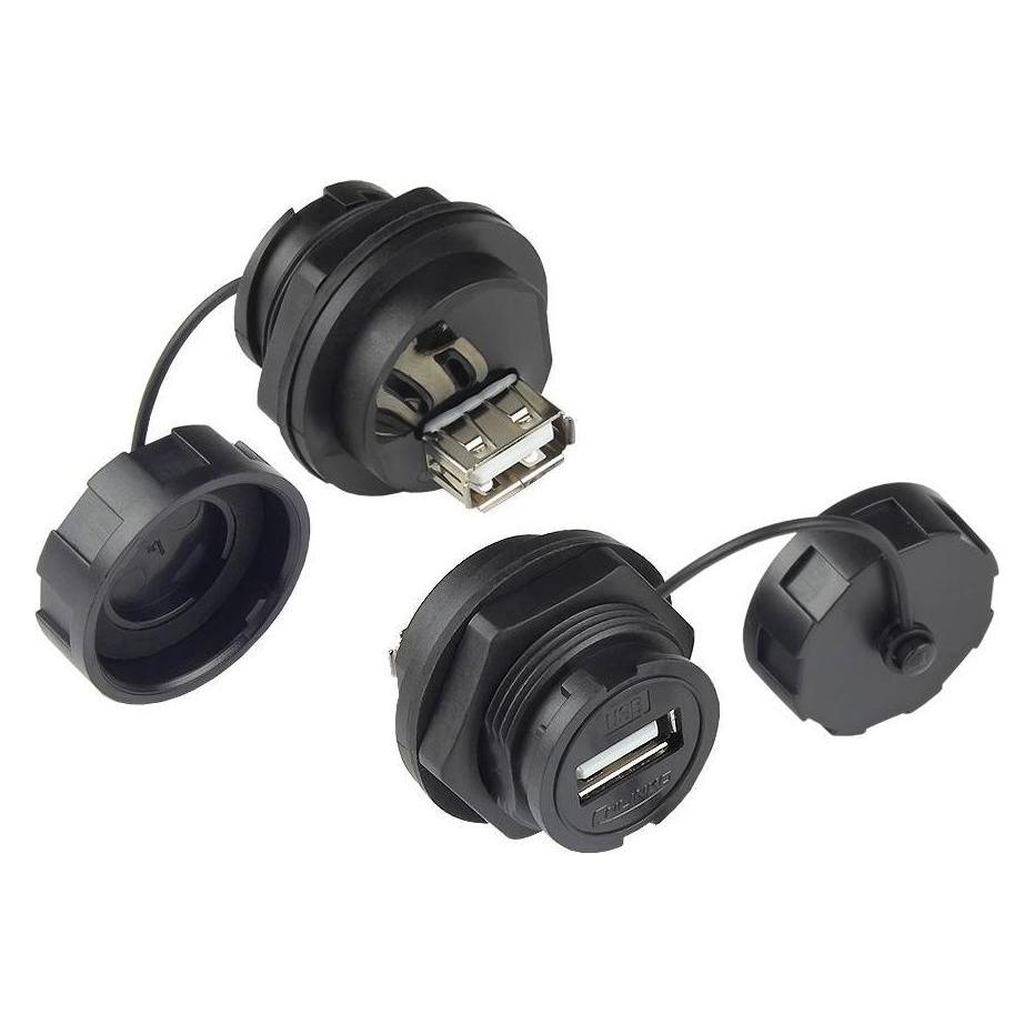 Good Connections Alcasa IC04-U206. Stecker: USB A, Produktfarbe: Schwarz, Steckerverbindergeschlecht: Weiblich (IC04-U206)