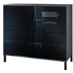 KOMMODE Rova Schwarz Hochglanz