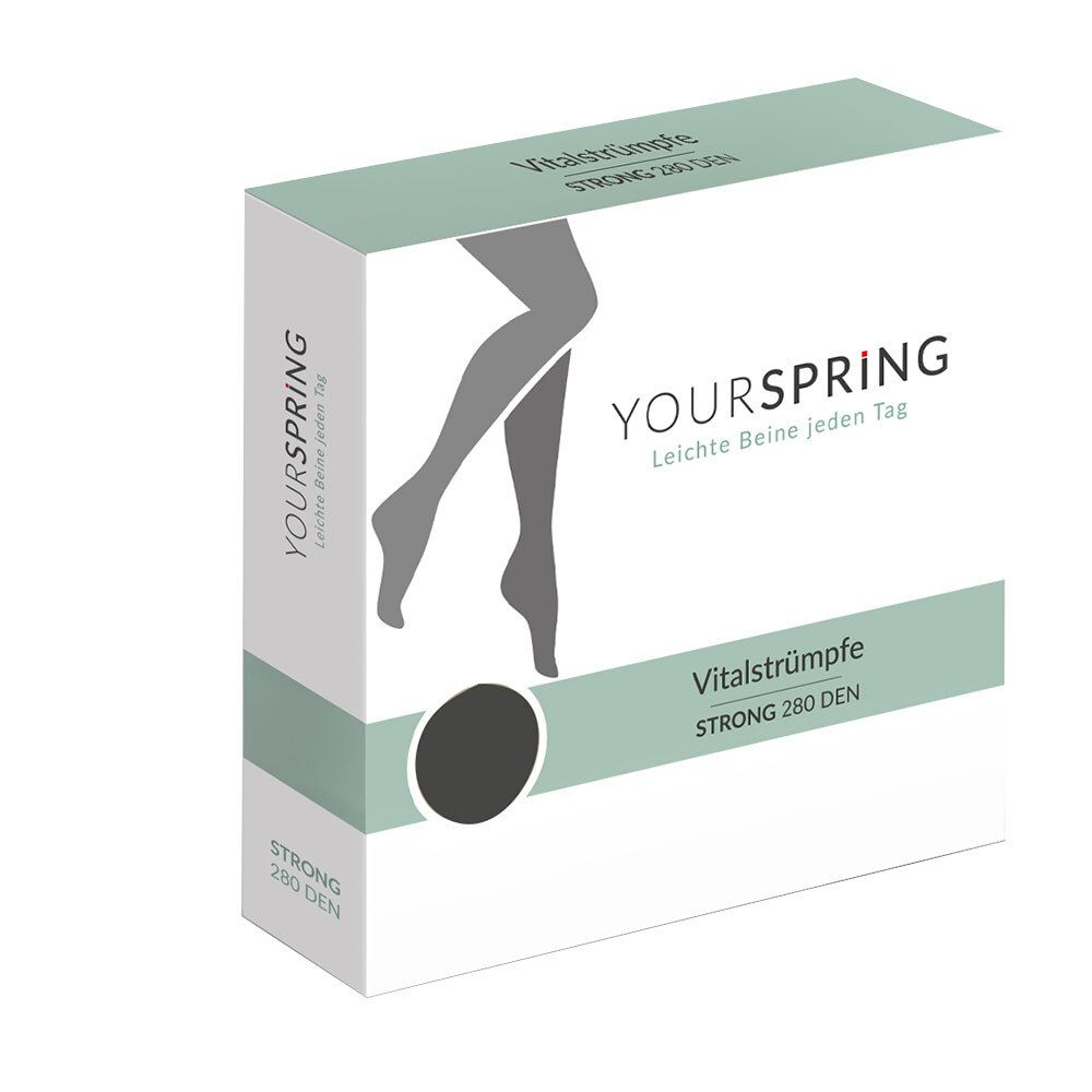 Yourspring strong blickdicht 280den AD 36/37 schw. 2 St Strümpfe