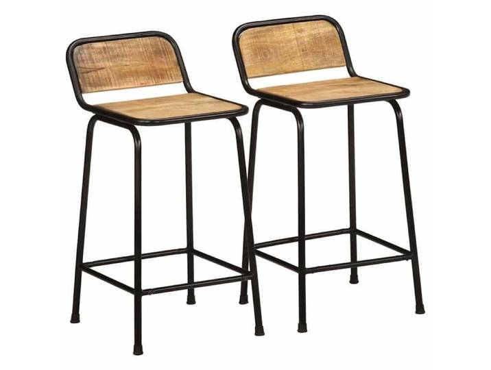 Tabourets de bar lot de 2 bois massif manguier brut chaise chaise de bar de cuisine chaise de bistrot chaise de 4013530