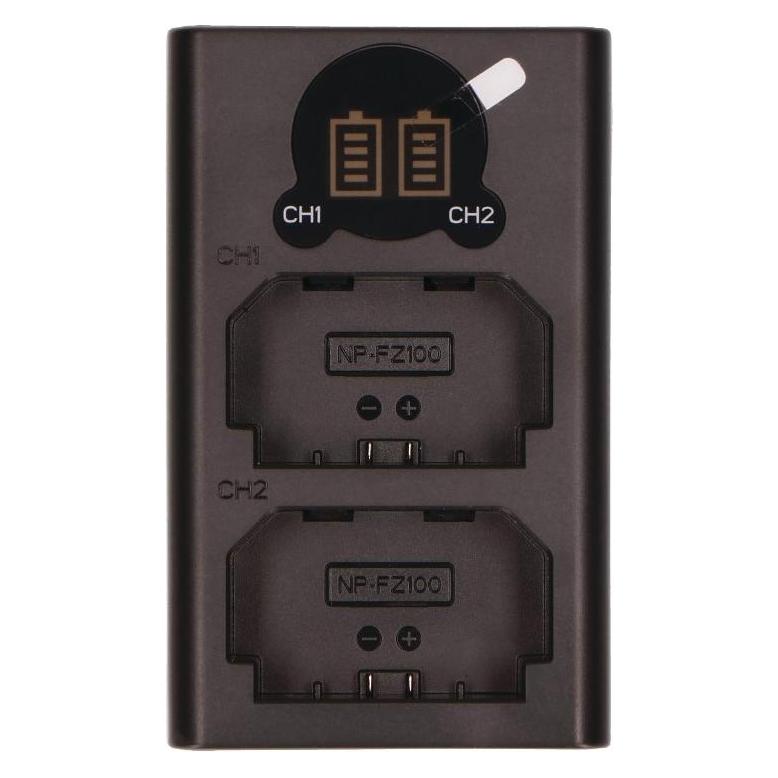 2-Power Digital Camera USB Dual Battery Charger (Kamera Akku Ladegerät) (DBC6261A-C)