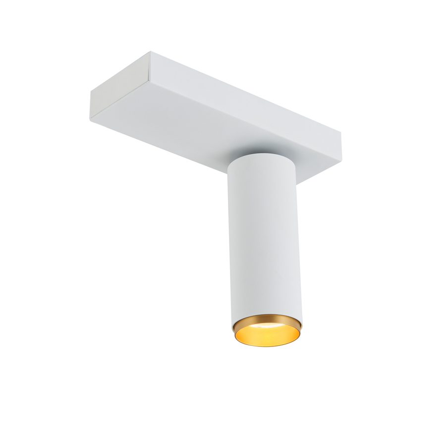 LOOM Design 1-er LED-Wand- /Deckenstrahler X-BEAM SINGLE Weiß/Gold 867-001 5712802226681