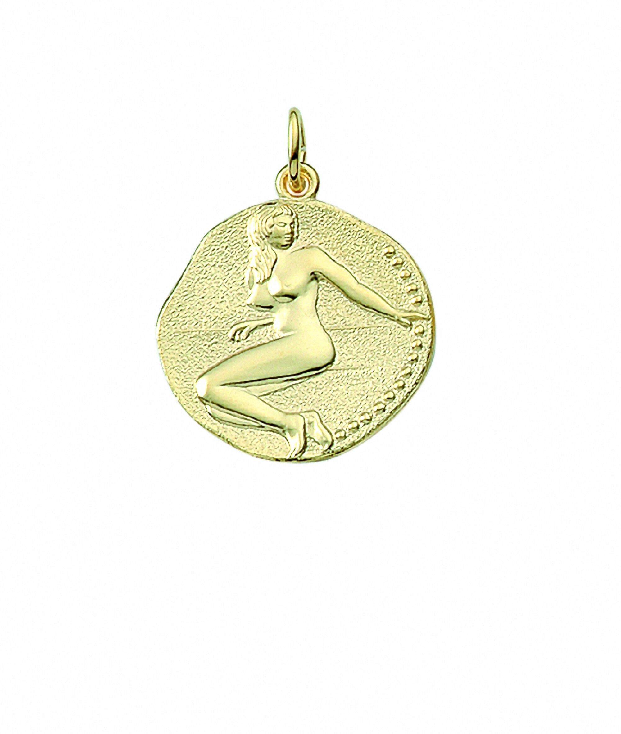 Sternzeichenanhänger ADELIA´S "Sternzeichen Anhänger Jungfrau 333 Gold ( 8K )", gold, Schmuckanhänger, Damen, Jungfrau, Gold, Goldanhänger Jungfrau
