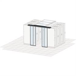 nVent SCHROFF 21130060 19 Zoll Netzwerkschrank-Schiebetür Schwarz/Grau