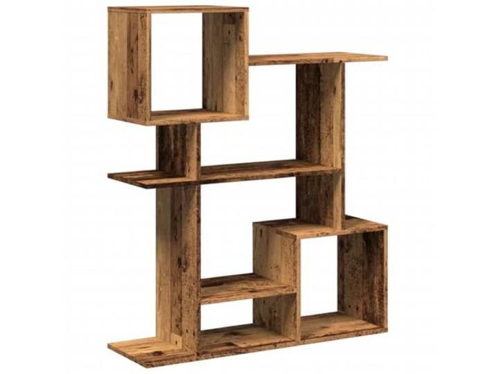 HKLGBVCR Raumteiler, altes Holz, 92 x 29 x 112 cm Versetzte Aufbewahrung, Raumteiler, geometrisches Design, Holzwerkstoff, Wohnzimmer, Büro, Schlafzimmer, Keller