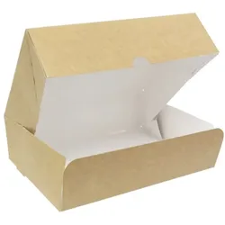 MONOUSO - Gebäck Box Kraftkarton 18,2x13,6x5,2cm 500g (20 Stück)