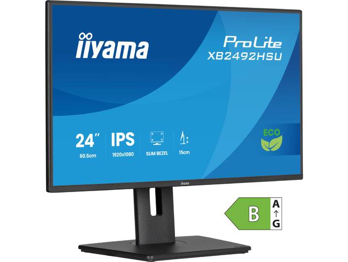 iiyama ProLite XB2492HSU-B1, 61 cm (24'), 1920 x 1080 pixels, Full HD, LED, 3 ms, Noir
