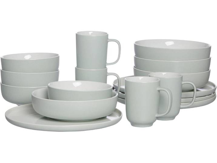 Kombiservice RITZENHOFF & BREKER Jasper , grün (mint), 16 Stk., Steinzeug, Geschirr-Sets, Kombiservice
