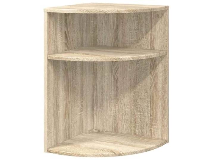 POUFGDR Beistelltisch Sonoma Eiche 39,7 x 39,7 x 60 cm Holzwerkstoff, Aufbewahrungsfächer, rechteckige Form, Verwendung im Innenbereich, einfache Reinigung, feuchtes Tuch