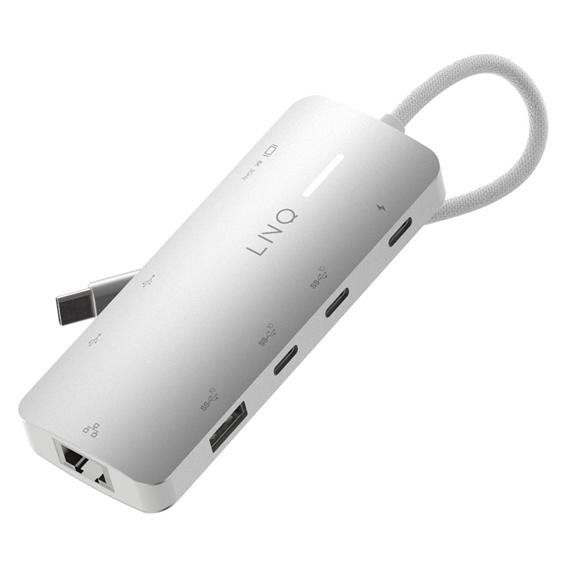 LINQ Connects 8in1 8K PRO USB-C Multiport Hub 140W (USB-C, 8 Ports) (LQ49081PS)
