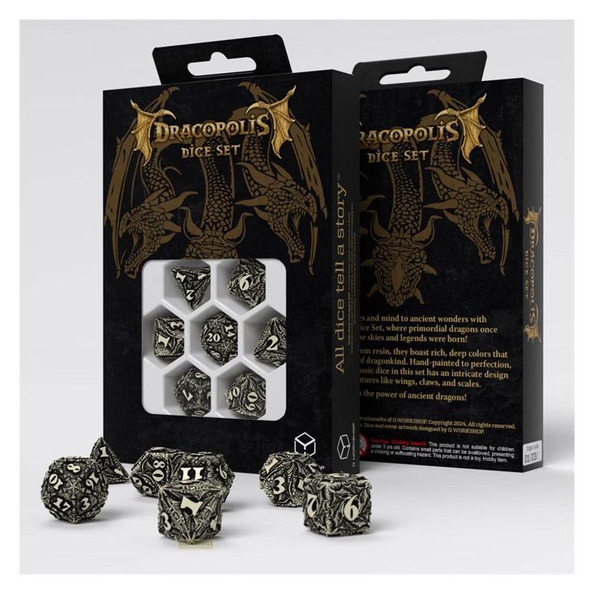 Q Workshop Dracopolis Dice Set - The Scandinavian Blackfang (47988801)