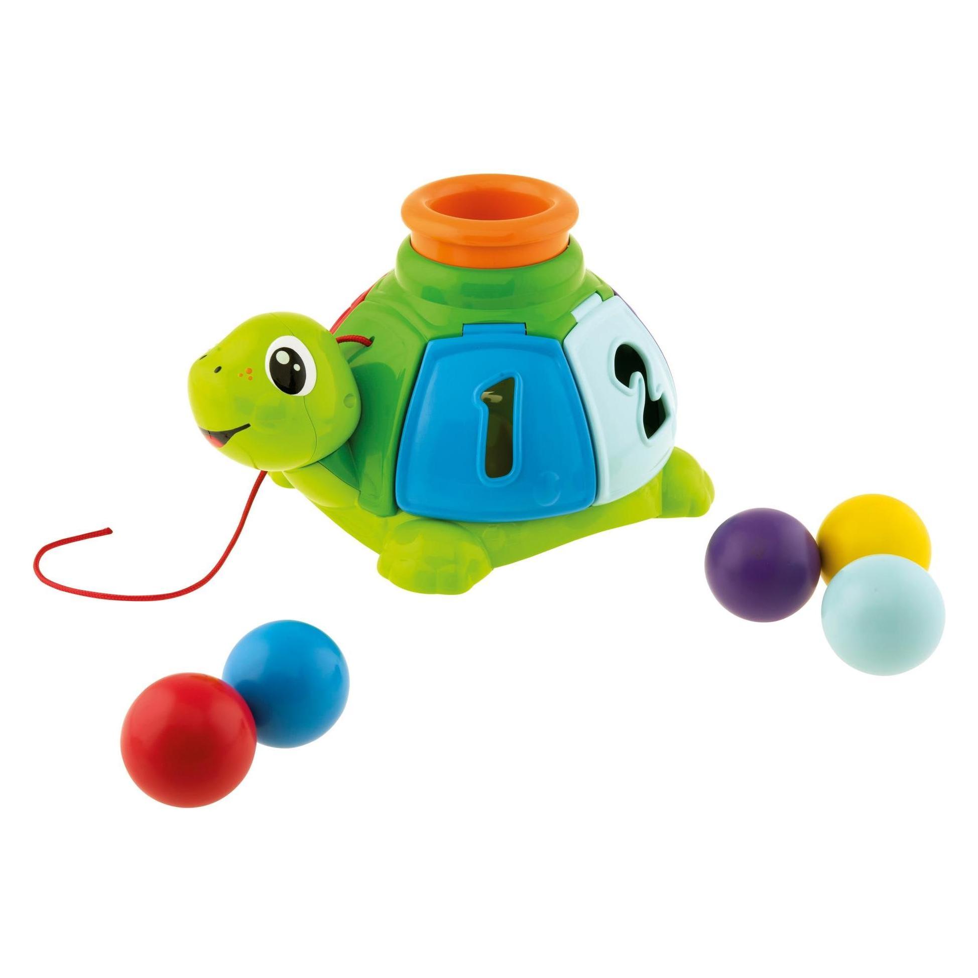 Chicco Nachziehspielzeug Sortier-Schildkröte zum Ziehen (000.10622.000.000)