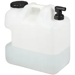 Relaxdays Wasserkanister mit Hahn Weiß,Schwarz