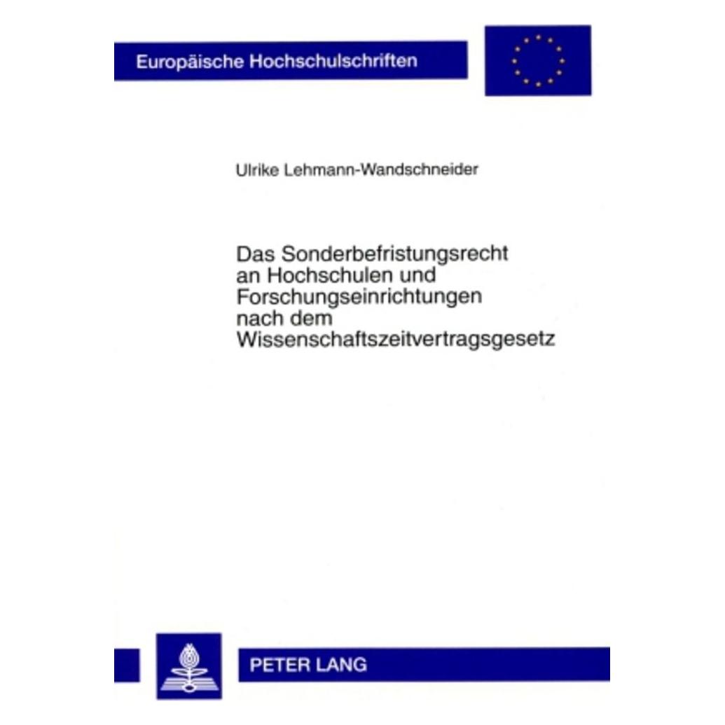 Peter Lang Lehmann-Wandschneider:Das Sonderbefrist (Deutsch, Softcover, Ulrike Lehmann-Wandschneider) (43187672)