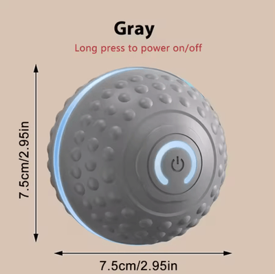 Inspire Picks RolliPlay Smart Interactive Dog Ball Automatic Moving & Bouncing USB Rechargeable Pet Toy gray Yd