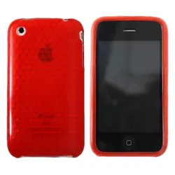 Hama 3D Silikon-Tasche Gel Skin Rot für Apple iPhone 3G/3GS