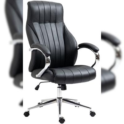 CLP Bürostuhl Wigan Echtleder HBT: 120x73x76 cm schwarz
