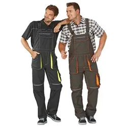 Latzhose oliv/orange, Größe 46 - orange - 46