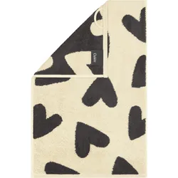 Gästetuch HEART BEATS HEARTS (BL 30x50 cm) - grau - BL 30x50 cm