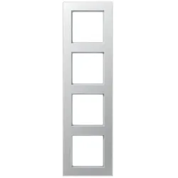JUNG, Zubehör Schalterprogramm, Einbaurahmen 4f alu glz A / A 550 Kst A5584BFAL