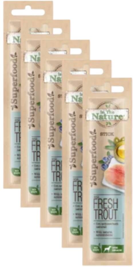 Kit Risparmio 5x10G In The Nature Dog Snack TROTA MIRTILLI
