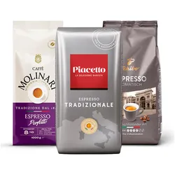 Tchibo - Probierset "Italienischer Genuss" - 3 x 1 kg Ganze Bohne