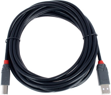 Lindy USB 2.0 Cable Typ A/B 5m Schwarz
