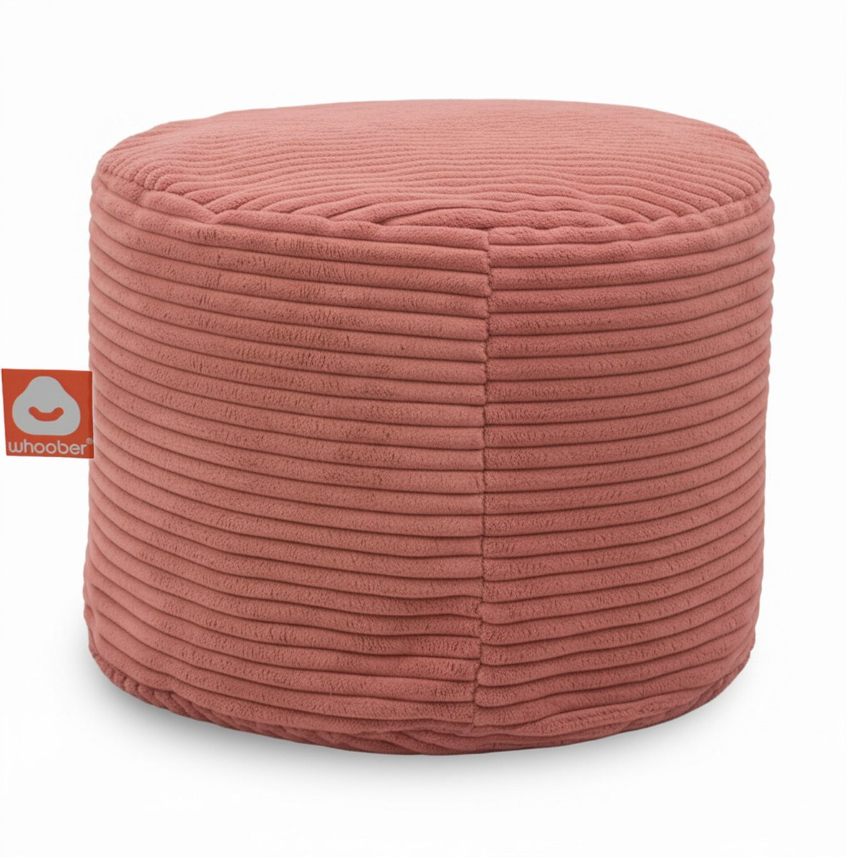 Whoober Rhodos Poef Zitzak - Roze dik ribfluweel