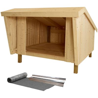 Gartenhaus PLUS "Shelter", beige (natur), Holzwerkstoff, Gartenhäuser, Gartenhaus, inkl. Dachpappe/Aluleisten