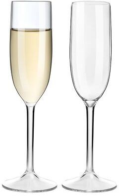 Trendy Discount Goods Floating Champagne Flutes Set, Unbreakable Tritan Plastic, Sparkling Wine Glasses For Pool, Wedding, Party Barware 2pcs