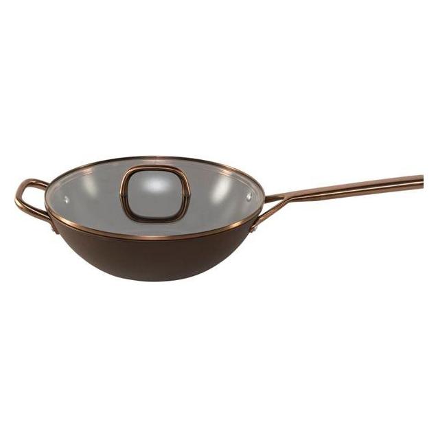 Zwilling Milano Wok mit Glasdeckel 30cm Braun (Aluminium, Edelstahl) (1012638)