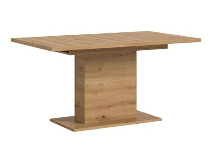 Aileenstore Esstisch Oslo ausziehbar 150-190 cm, Säulen-Fuß, Tischplatte Artisan Eiche/Gestell Artisan Eiche, 150x76x90 cm