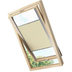 KS Handel 24 Dachfensterplissee Faltrollo Thermo verdunkelnd passend für Velux M10 Sand