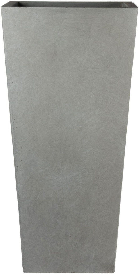 HORTICO Tall Planter with Drainage Holes, Frostproof Outdoor Plant Pot, Concrete Effect Tall Tapered Planter Light Grey 50.5cm H x 24.5cm W x 24.5cm D