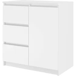 Topeshop, Kommode + Sideboard, 1D3S BIEL KPL (80 x 40 x 75 cm)
