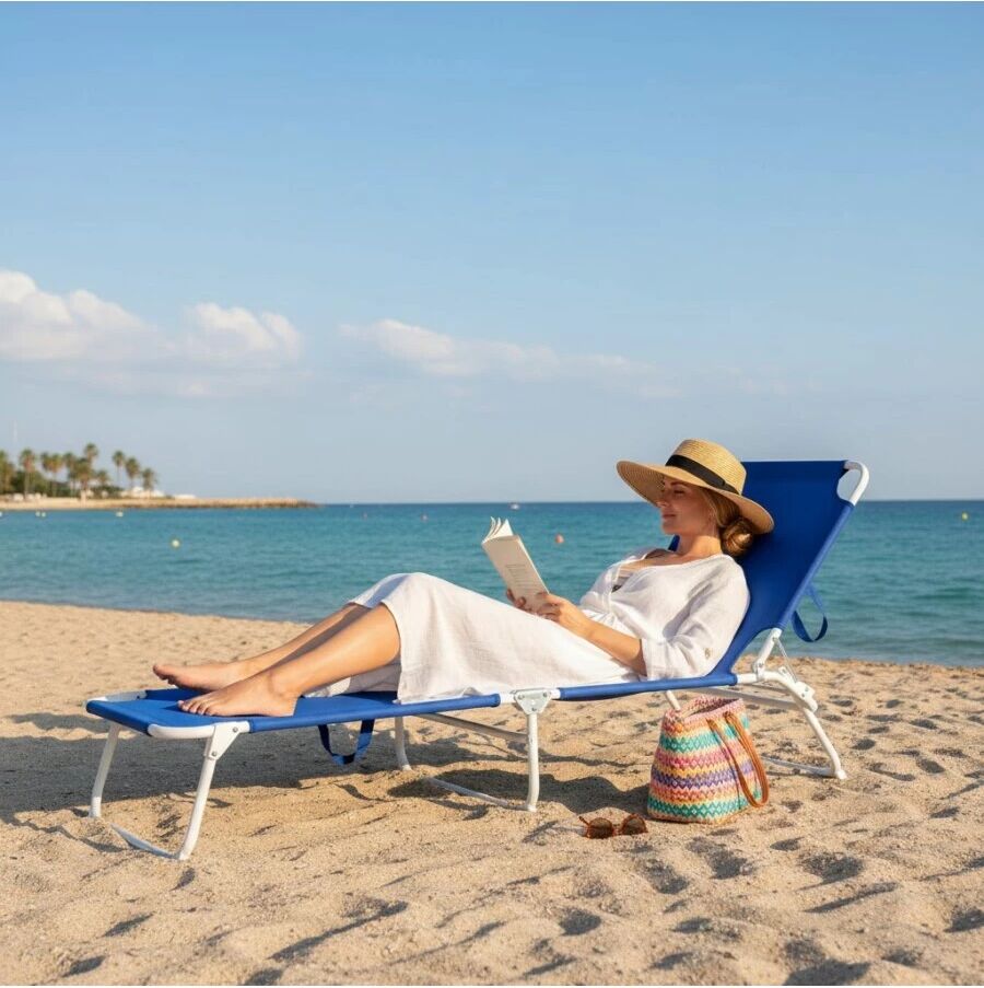 EuroGarden LETTINO RELAX ACCIAIO BIANCO AZZURRO