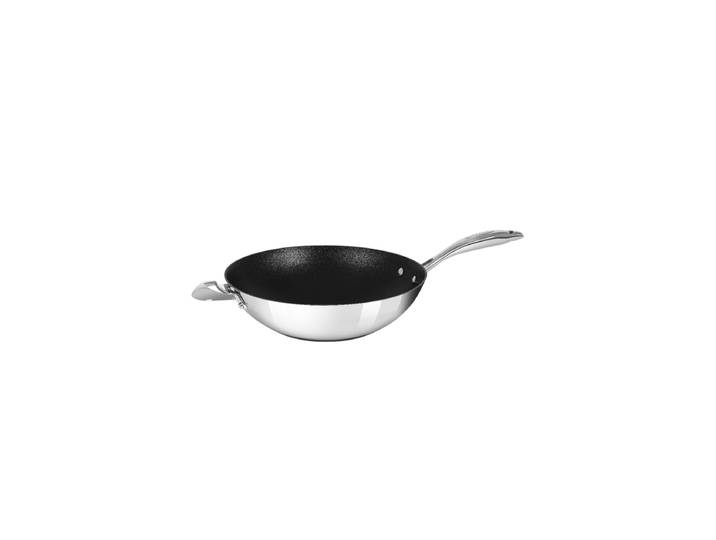 Premium Wok-Pfanne „HaptIQ“ Silber, Schwarz SCANPAN