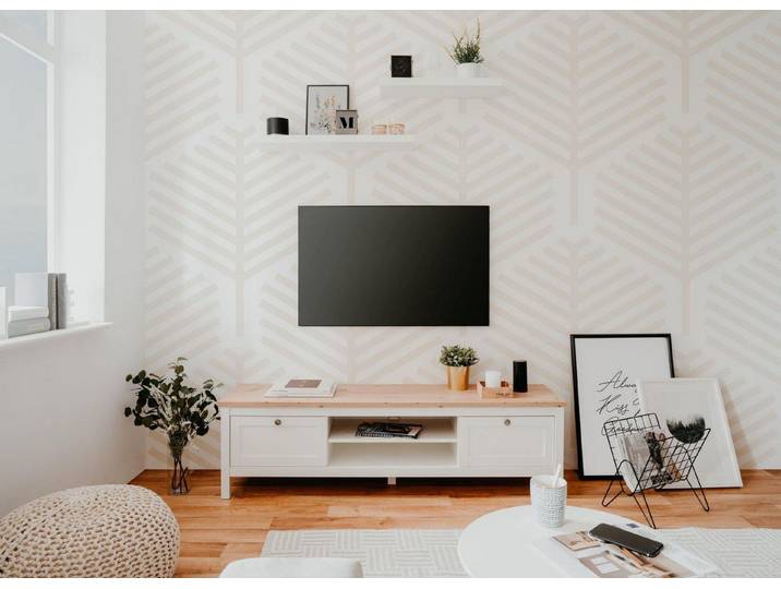 möbelvita TV-Board TV-Board Oslo 55 - in weiß / Artisan Oak