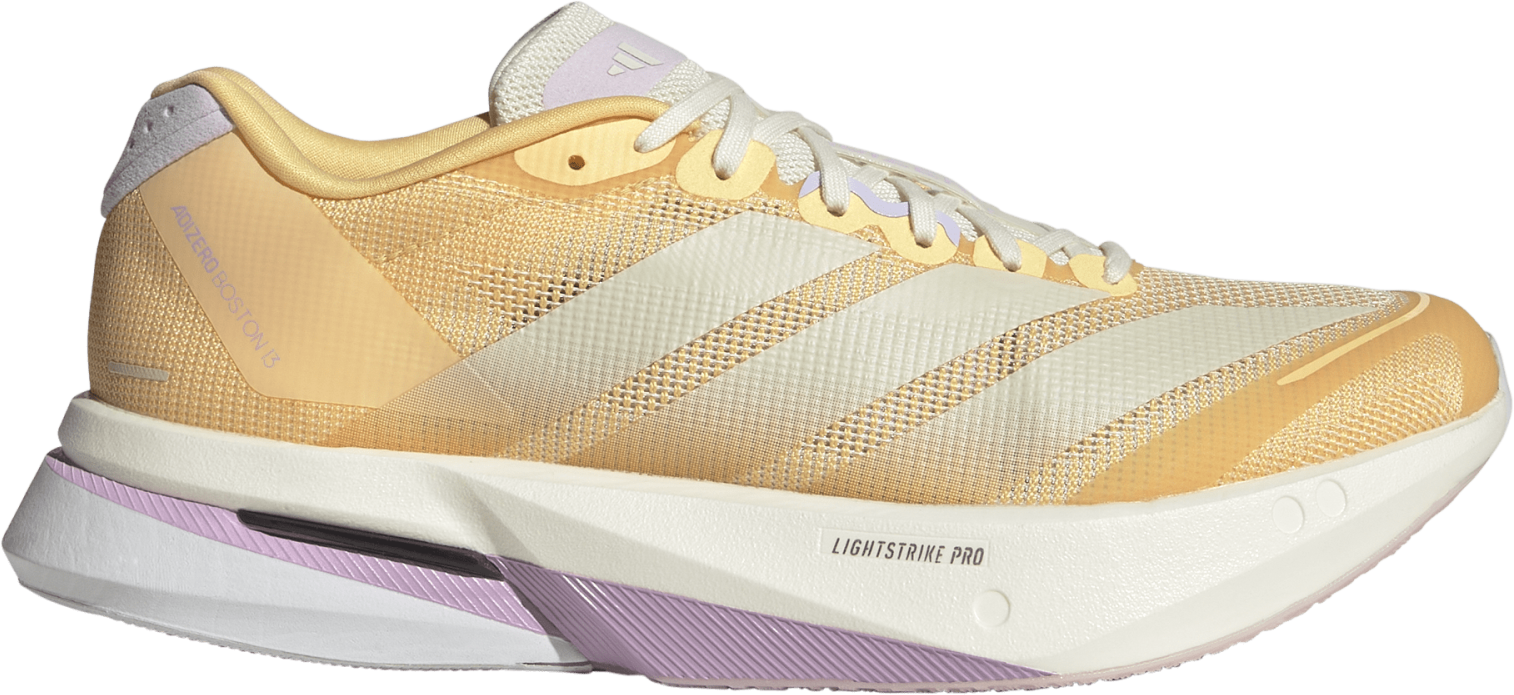 Adidas Women's Adizero Boston 13 Ice Tangerine/Ice Gold Metal/Ice Lavender 40 2/3